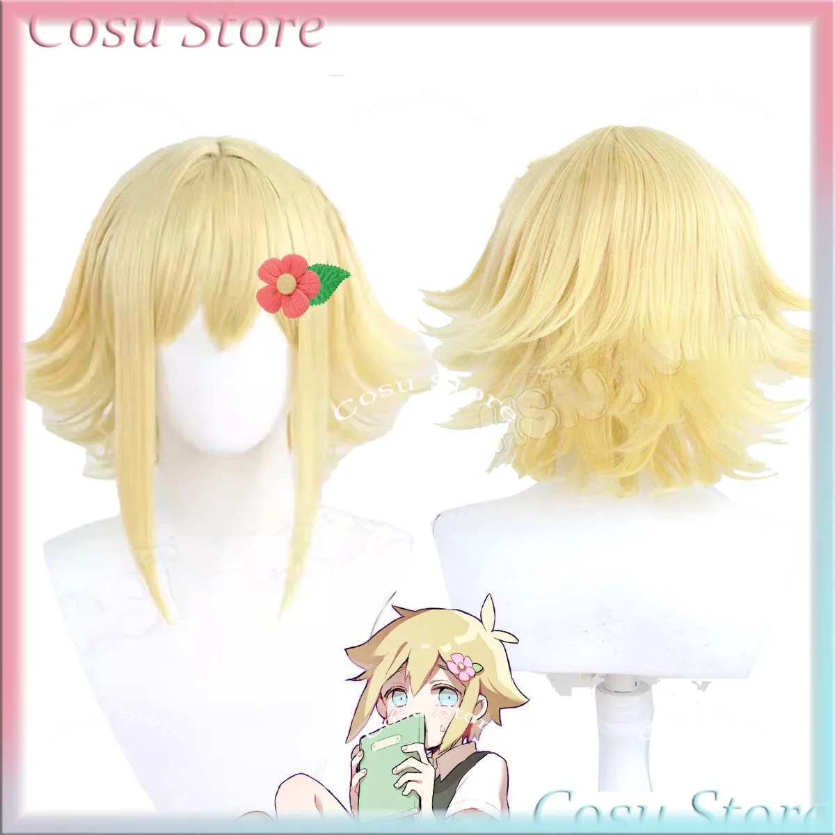 Anime Cosplay Blue Hair - Parrucca Cosplay Omori Something Basil, Capelli