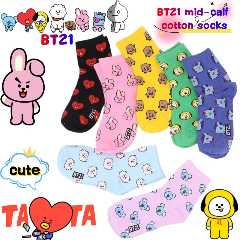 Anime Cosplay Couple - Calzini a metà polpaccio BT21 Koya