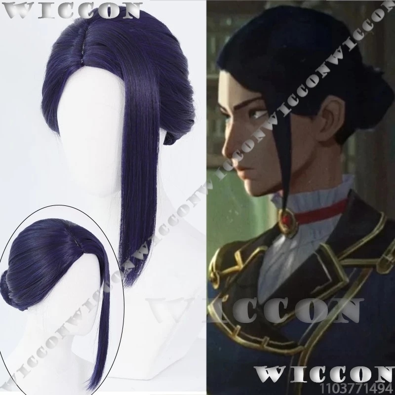 x;3,f6'b7\g,Caitlyn Kiramman A - Anime Cosplay Blue Hair recensione e prezzo